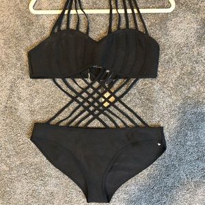 Black Bandage One-Piece Swimsuit